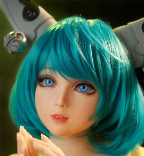 シリコン製娃娃头+TPE身体 实体娃娃 AXB Doll 新型120cm 平胸 A87 シリコン头部 身体はリアルメイク付き