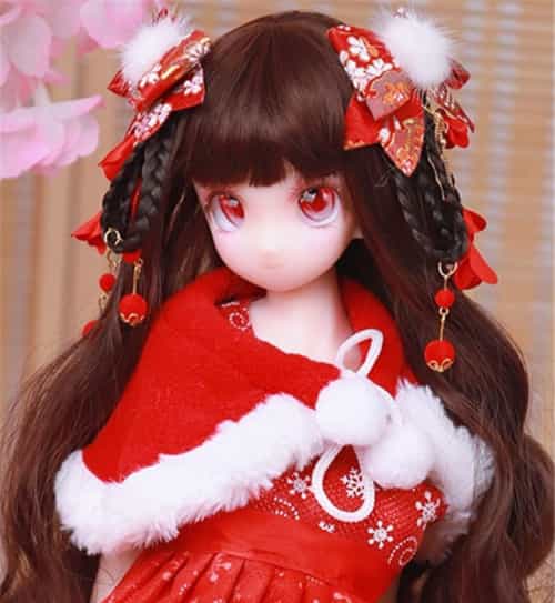 2.6kg 全硅胶材质 MOZU 63cm 红袖(Hongxiu) 肌色&眼球色&メイク&ウィッグ&衣装は宣材写真と同じ 小型で軽量化で収納しやい 使いやすい