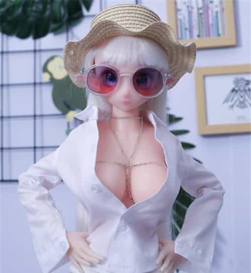 2.6kg 全硅胶材质 MOZU 63cm 雪儿(Xueer) 肌色&眼球色&メイク&ウィッグ&衣装は宣材写真と同じ 小型で軽量化で収納しやい 使いやすい