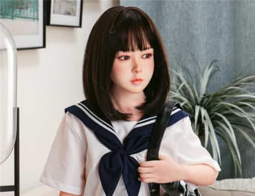实体娃娃 138cm AA-CUP貧乳  #A娃娃头 高級シリコン娃娃头+TPE材料