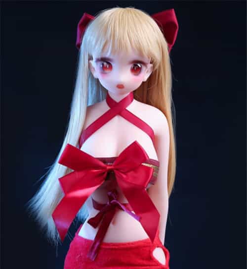 2.6kg 全硅胶材质 MOZU 63cm 红鲤(Hongli)肌色&眼球色&メイク&ウィッグ&衣装は宣材写真と同じ 小型で軽量化で収納しやい 使いやすい