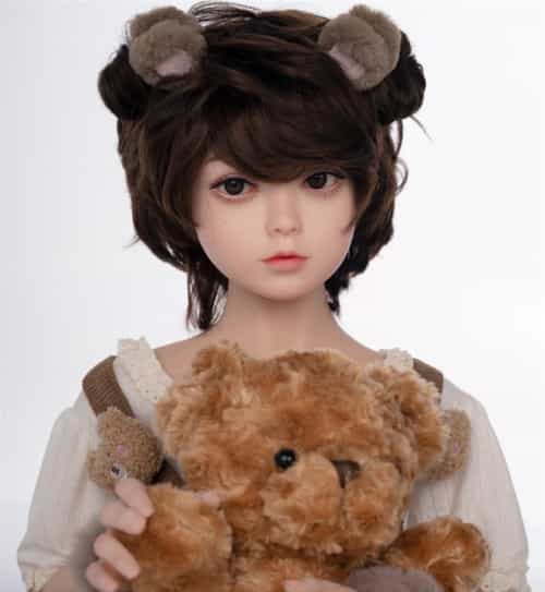シリコン製娃娃头+TPE身体 实体娃娃 AXB Doll 108cm 平胸 GB26 シリコン头部 身体はリアルメイク付き