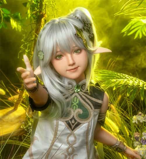GD34头部 110cm 平胸 シリコン製娃娃头+TPE身体 实体娃娃 AXB Doll