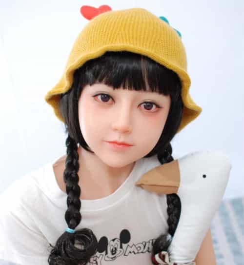 ロリー系 硬め硅胶材质の 138cm AA-CUP 初香Hatsuka娃娃头 My Loli Waifu 略称MLW 实体娃娃