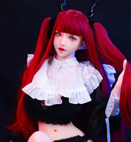 高級TPE製 163cm H-CUP 小兹（Xiaoyou）#娃娃头 实体娃娃 体重35kg 肌色＆眼球色＆メイクは宣材写真と同じ