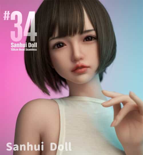 シームレス 150cm B-CUP #34头部 实体娃娃 Sanhui Doll お口開閉機能選択可