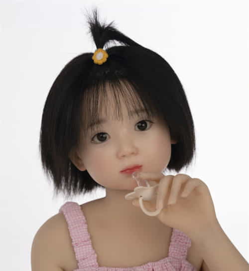 可愛い顔 シリコン製娃娃头+TPE身体 实体娃娃 AXB Doll 新型100cm 平胸 GB15头部 身体はリアルメイク付き